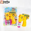 Electric plastic school bus model bubble gun toy
