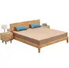 Latest Northern Europe Simple Design Style Hotel Household Bedroom Solid Wood bed frame