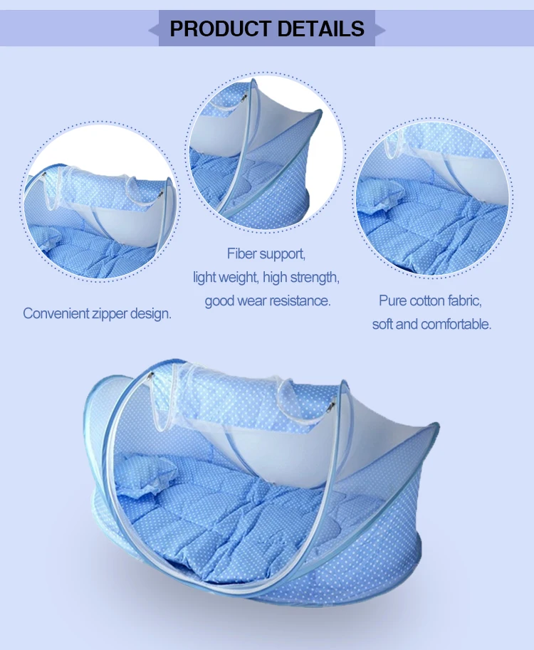 Portable Baby Crib Bed Folding Mosquito Net Newborn Mosquito