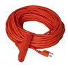 Red 50 100 Feet Vinyl Power Extension Cord with 3 Socket