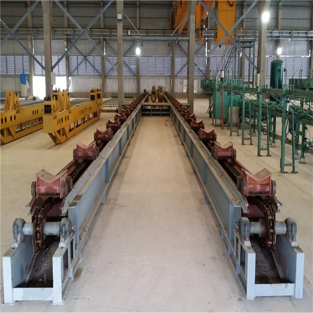 automatic chain conveyor system for precast concrete spun pile mould