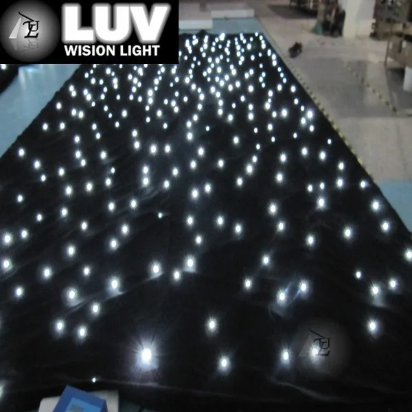 Luv lhc trapillo blanco llevó cortina de la estrella para la ... Tecido Cortinas decoración