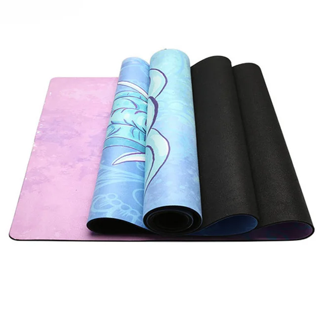 173x61cm 3mm Natural Rubber Yoga Mat Custom Print Portable Suede