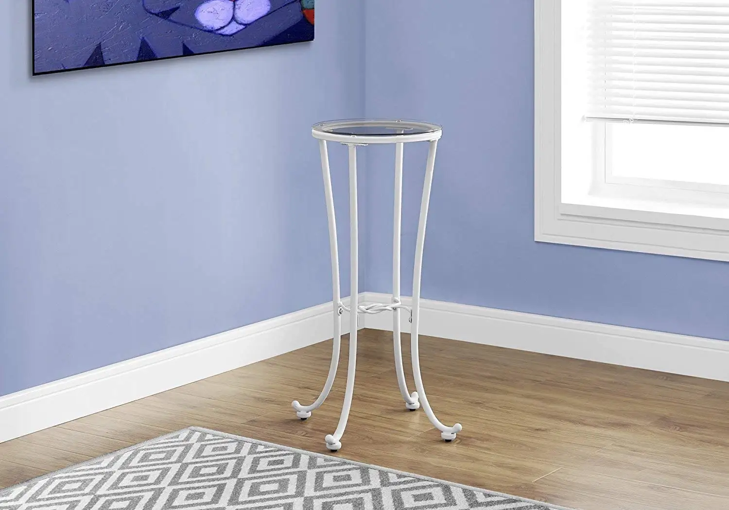 Indoor Multi-Function Accent Table Study Computer Home Office Desk Bedroom Living Room Modern Style End Table Sofa Side Table Coffee Table White tempered glass accent table