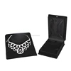 custom logo necklace jewelry storage case leather jewelry box for gift