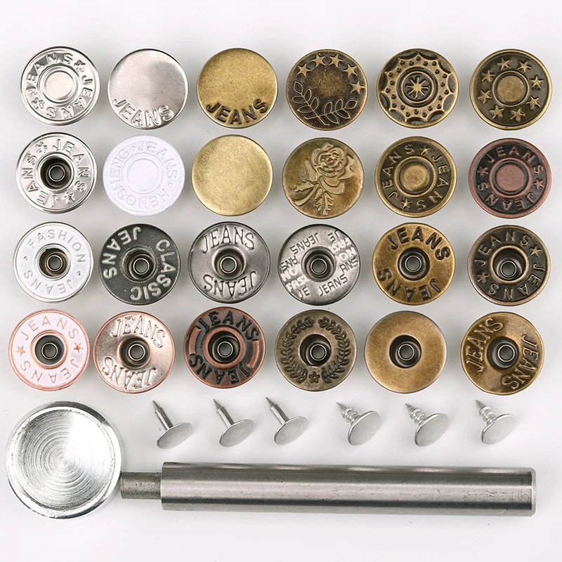 
custom made wholesale garment accessories brass jeans button 