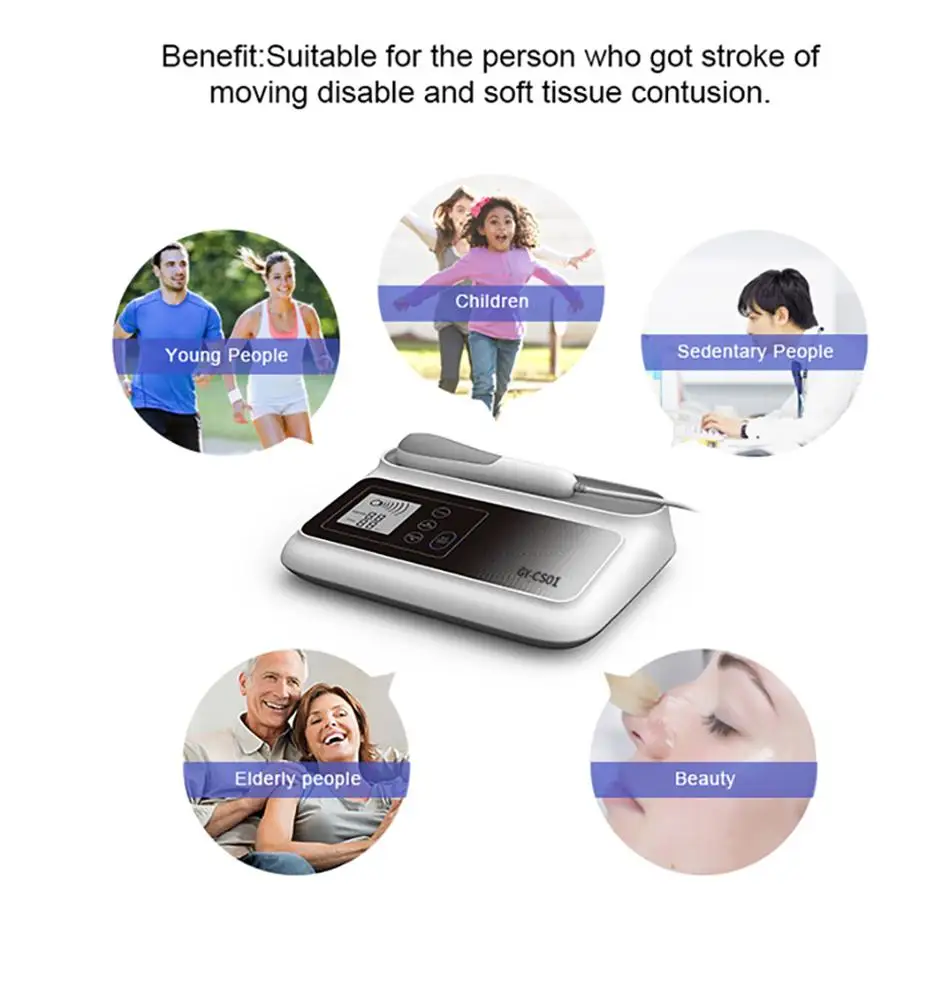 SSCH Body Pain Reduction Shockwave Therapy Machine / Ultrasound Shock Wave Therapy