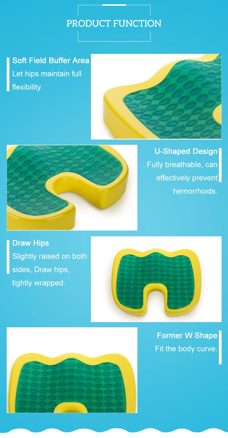 Amazon Ventilated Custom Butt Recovery Pillow Backbone Square Cool Gel