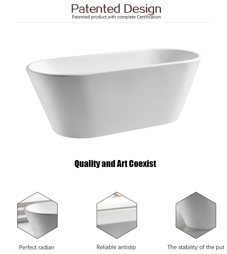 Movable Simple Soft Acrylic Liner Shower Refinishing Large Portable