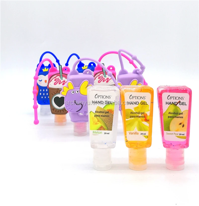 New Christmas Scented Hand Sanitizer With Clip Silicone Cartoon, Double Layer Security Label For School Children