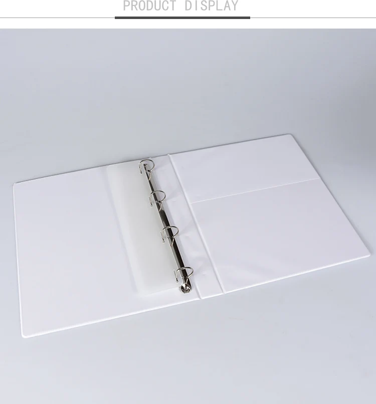 Custom Soft PVC Cover Wrap The 2mm Thick Cardboard A4 Size 4 Ring Binder