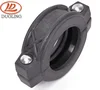 Flexible reinforced plastic coupling for pipe fitting connection