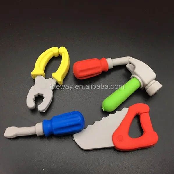 Mini Tools Theme Pencil Erasers Sets,Color Random Buy Tool Eraser Set