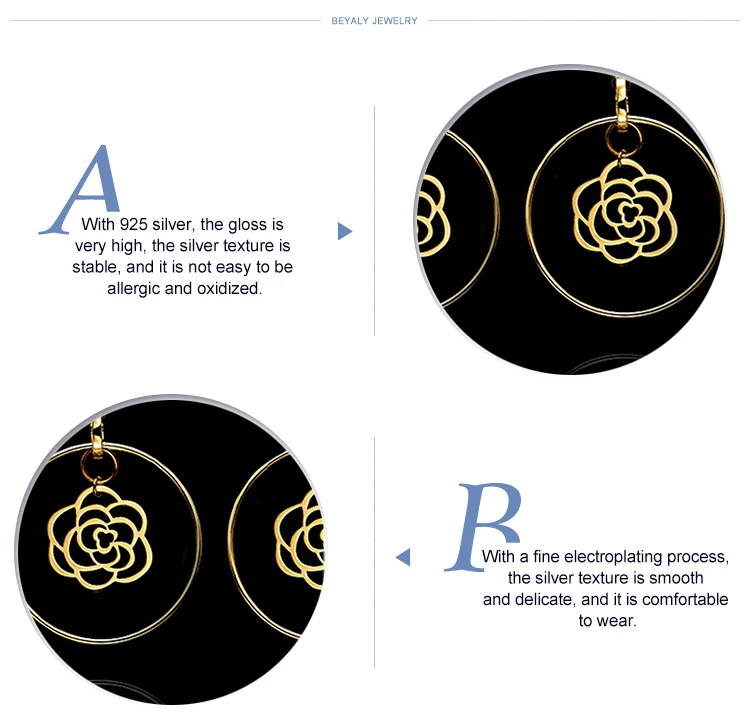 Round circle gold flower design handmade crochet earring