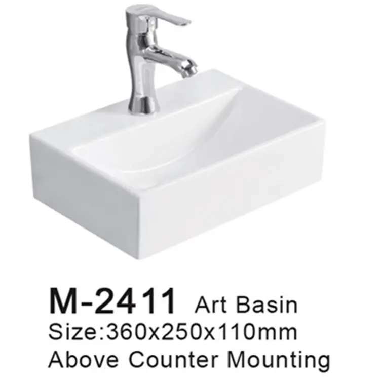 Excellent Quality Rectangle Ceramic Cheap Vanity Bathroom Sinks For Sale