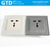 13A Gray Glass Frame 3 Pin Universal Socket