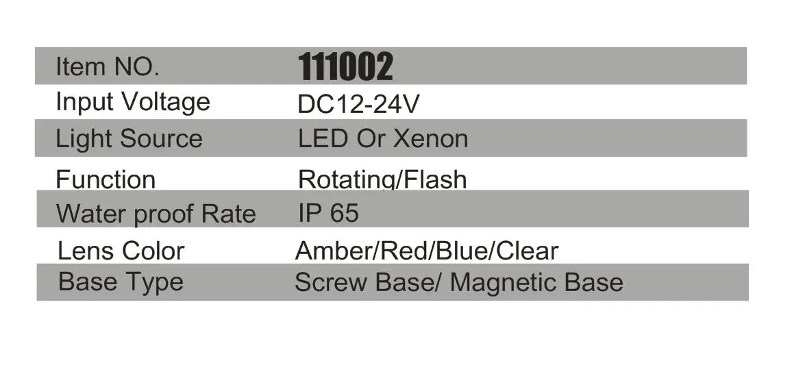 Beacon Light LED XENON Warning Light 40Pcs of 5730 DC12-24V Flash Amber Red Blue Screw Base 2Wire or Cigar Plug
