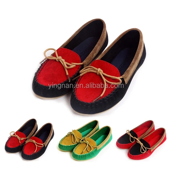 Women Boat Shoes Flat Heel Round Toe Loafers Sweet Four Seasons Casual Shoes