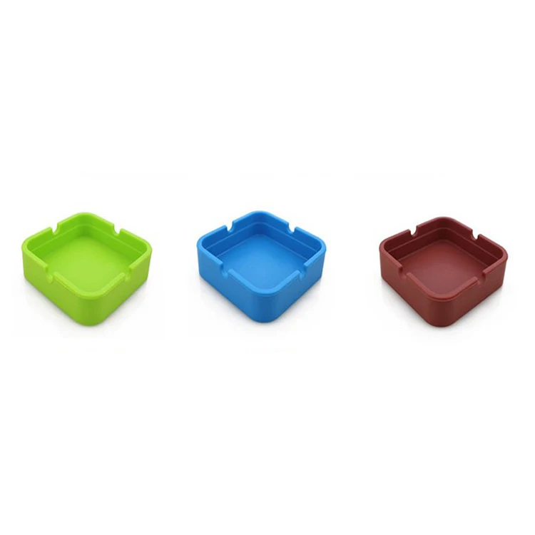square silicone ashtray