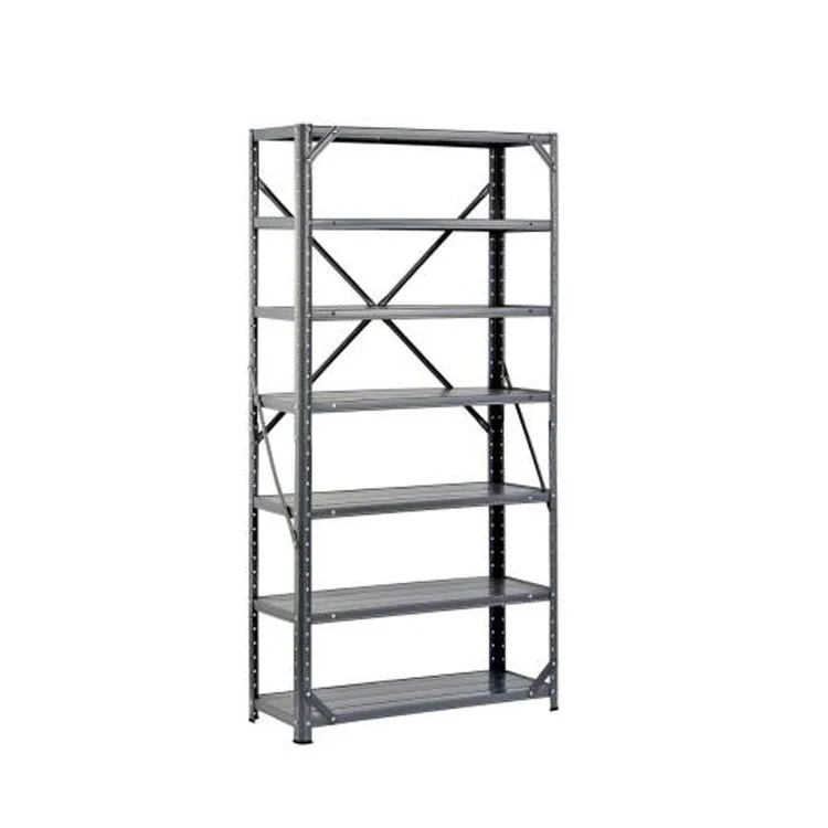 Supermarket Used Heavy Duty Steel Plate Rack Metal Pipe Storage Rack
