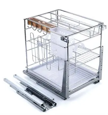 Soft stop schuiven keuken kast organisator keuken opslag product ...