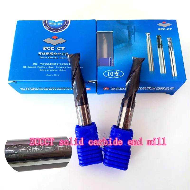 Wide Application Zcc.ct Four Flutes Flat Tungsten Carbide End Mill For