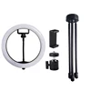 10 inch Photography LED Selfie Ring Light 26CM Dimmable Camera Phone Ring Lamp With Table Tripods For Makeup Video Live Studio