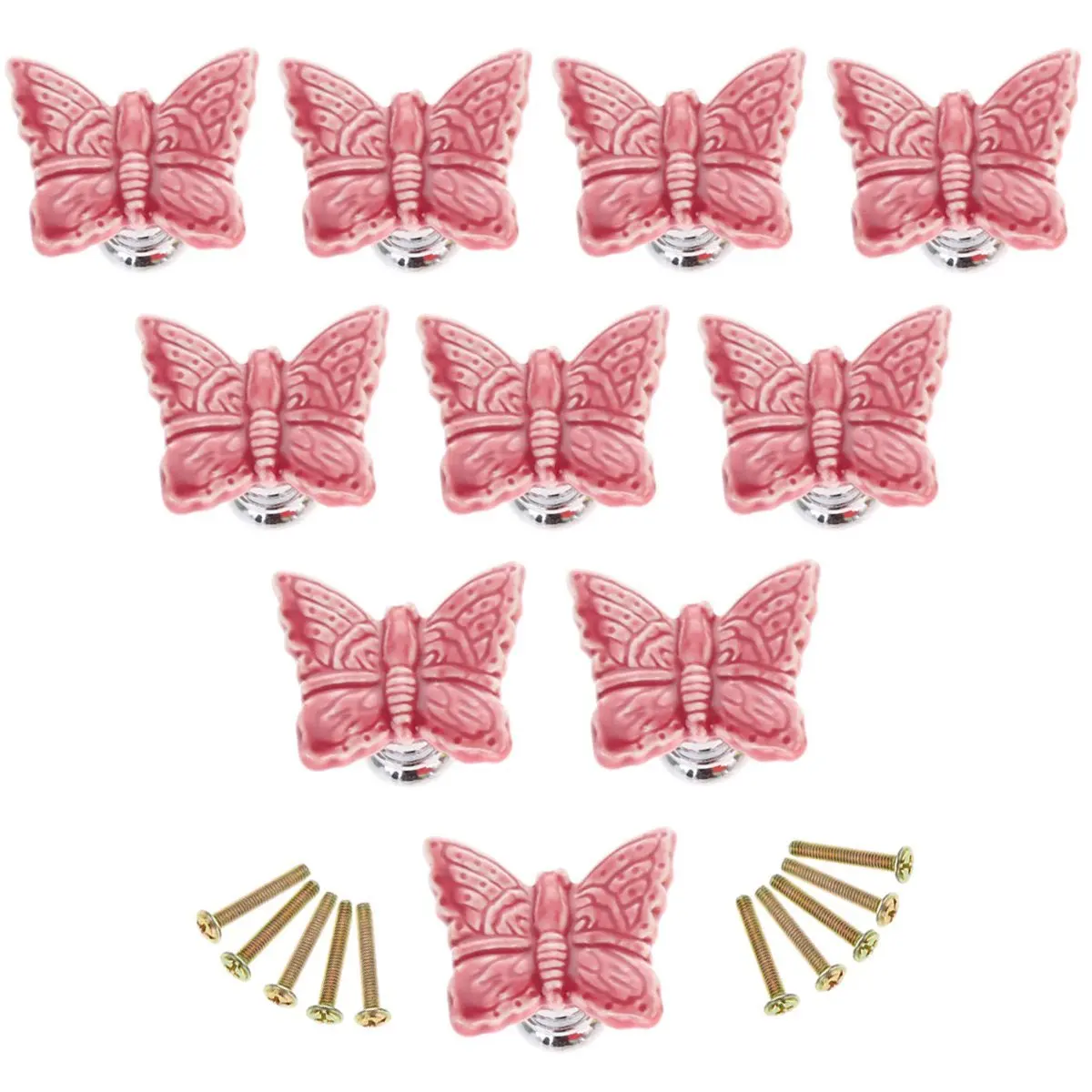 Orange Drawer Knobs Pulls Sunkni 33mm 10pcs Butterfly Knobs