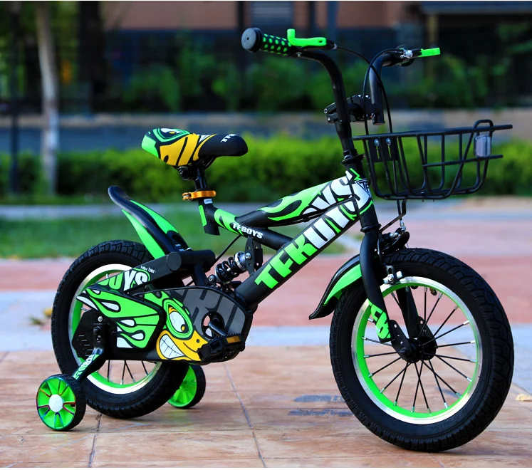 bicicletta bambino verde 14 pollici