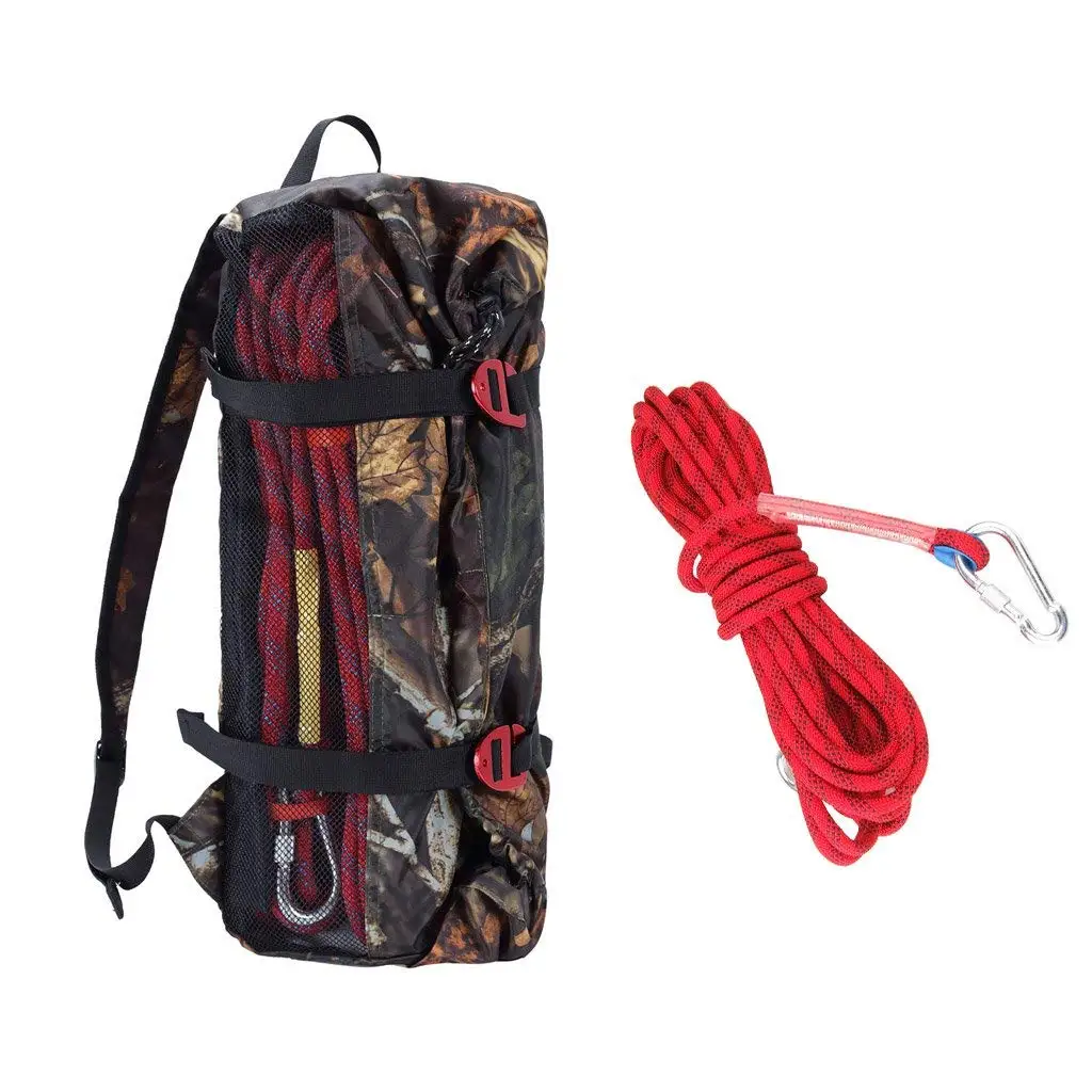 Dovewill Lightweight Outdoor Rock Climbing Gear Kit Rope Bag Backpack with Ground Sheet Tarp /& Adjustable Straps