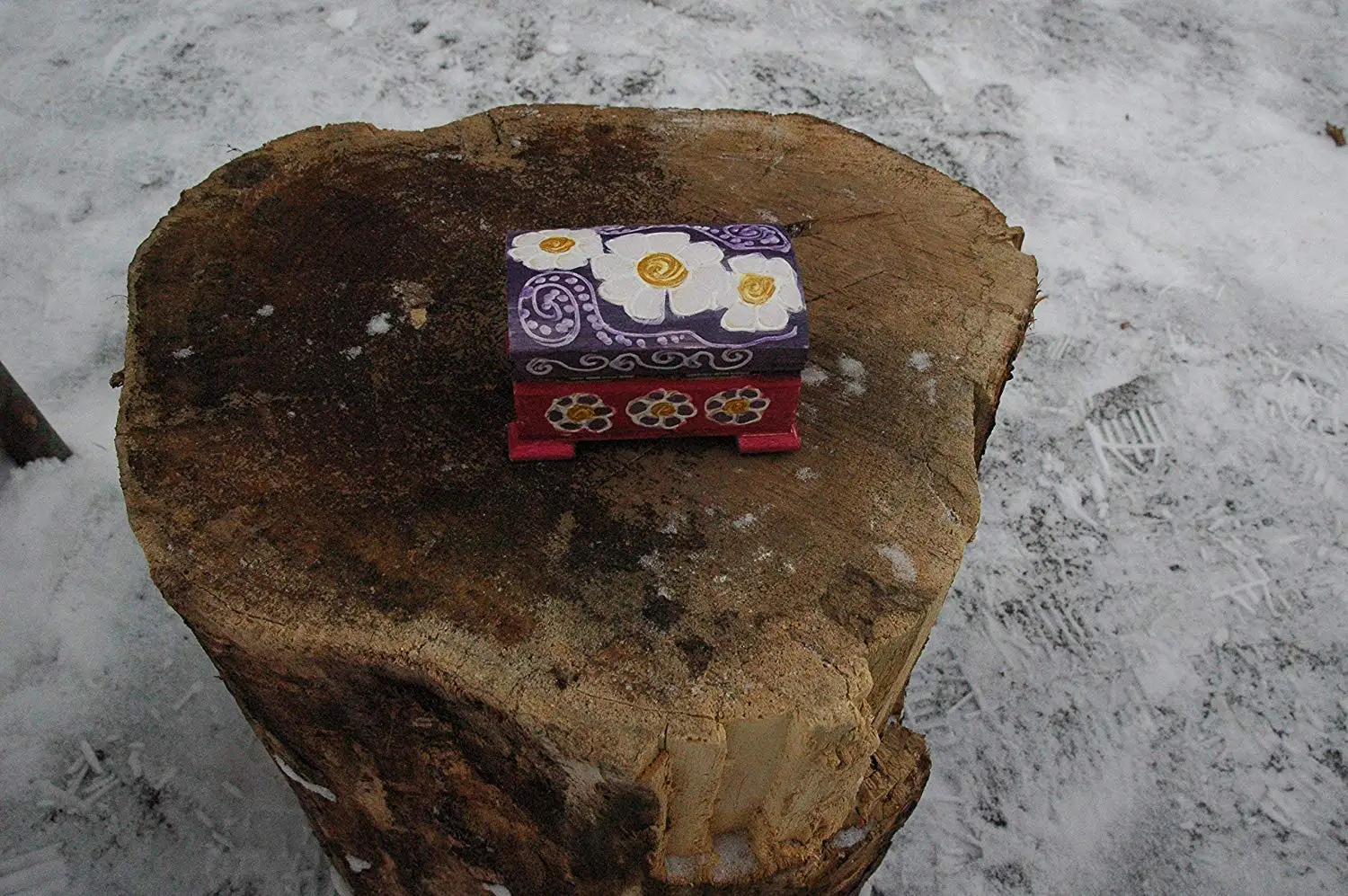 Sale!!!10% Off,Wood Hand Painted White Daisy Jewelry Box, Wooden treasure Box, Wood Box Daisy Flowers, Painted Daisies, Small wooden daisy box, Daisy Gift Box,Wedding box Daisy.