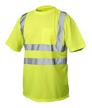 Hi Vis Reflective Safety T Shirt For Man Airport Traffic Roadway ...