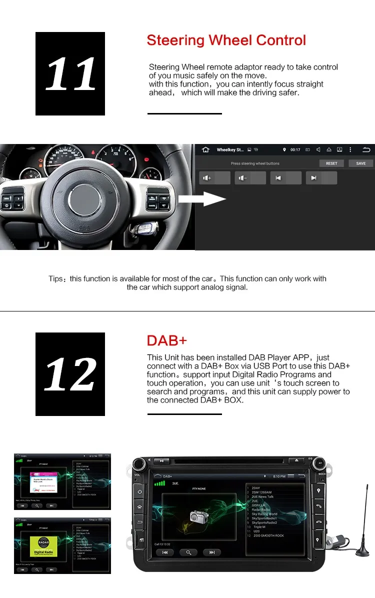 8 Inch Dvd/vcd Radio Tuner Bluetoothenabled Touch Screen Mp3/mp4 Gps