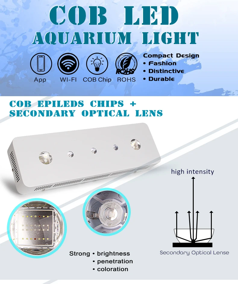 Unique Design COB LED Aquarium Fish Tank Lighting Seawater LED Light.jpg