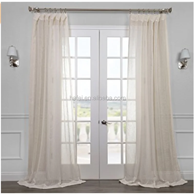Cheap Drapes Linen Sheer Curtain Open Weave Cream Buy Sheer