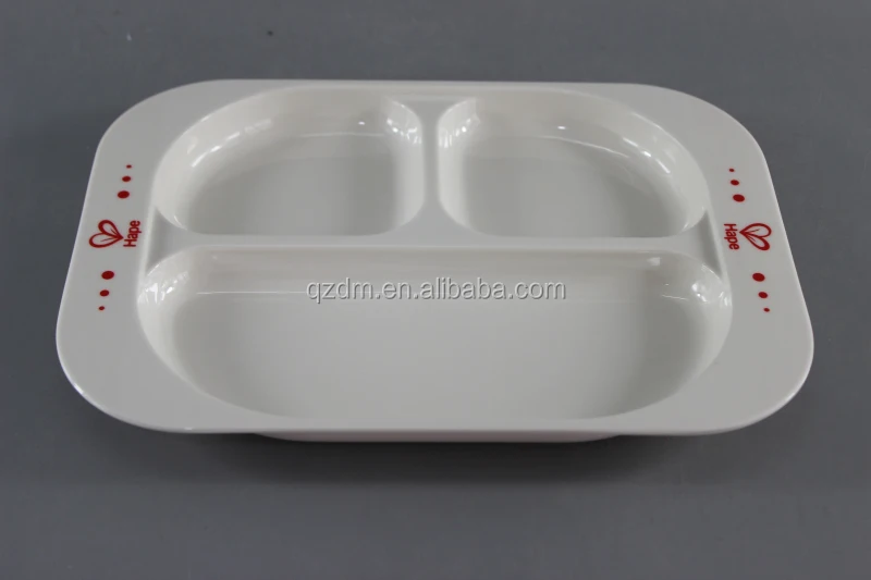 Custom-made Melamine 3 Division Plate for children Kids