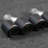 Gloss Finished 2.5 inch Car Carbon Fiber Dual Exhaust Pipe Stainless Steel Muffler Tip