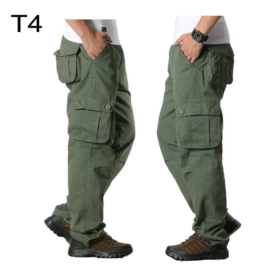 Men's Camouflage Cotton Canvas Tactical Pants Combat Hiking Hunting ...