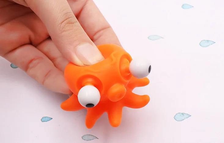 Lzy 526 Oem Cute Eye Rubber Animals Toys Finger Squeeze Toy Pvc Eyes 