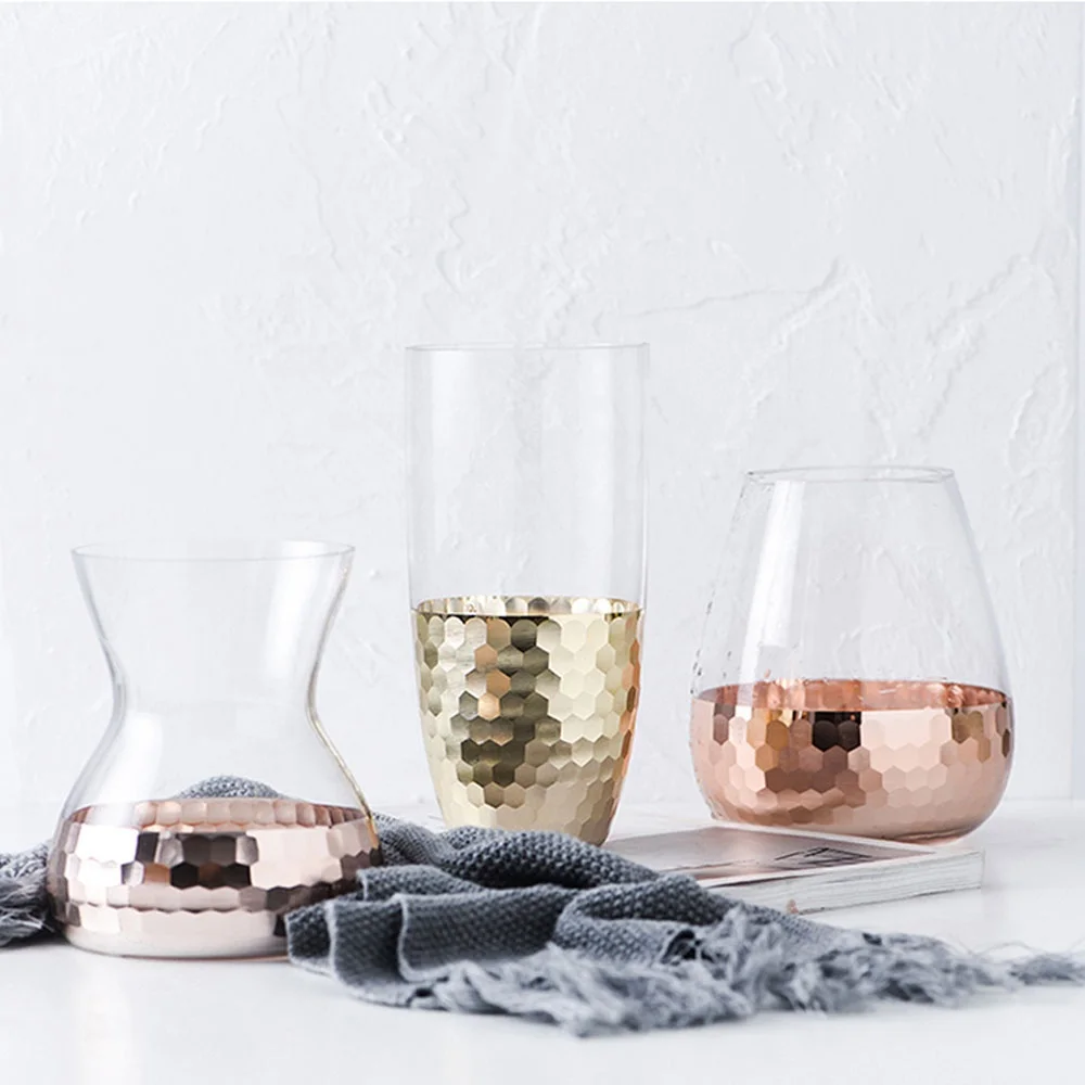 Wholesale Gold Rim Tall Clear Glass Vases For Centerpieces Buy Tall Clear Glass Vases For