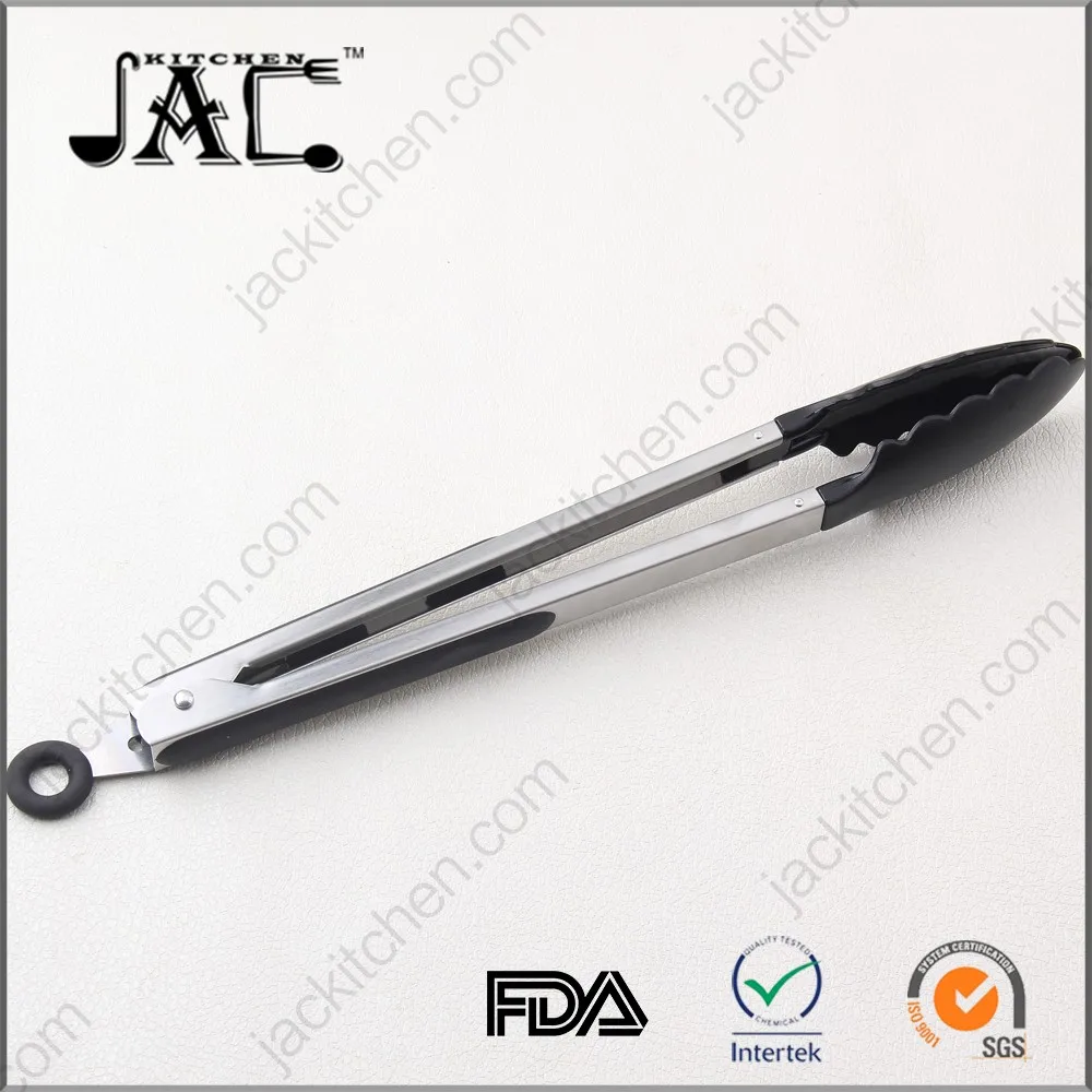 Durable Stainless Steel Handle Nylon Head Barbecue Tong