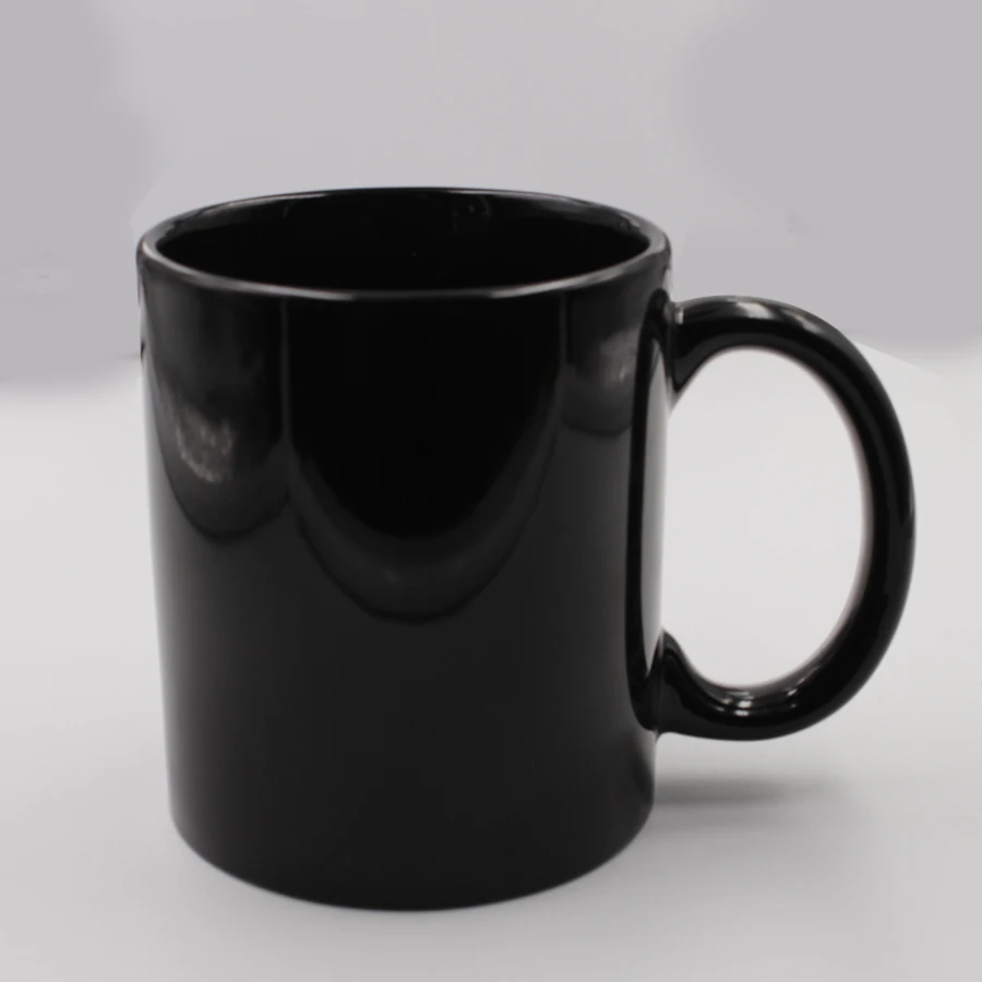 ceramic tea black coffee cup sublimation printing logo porcelain mug