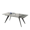 High Quality Dining Room Furniture Convertible Adjustable Extendable Folding Glass and Ceramic Dining Table Set