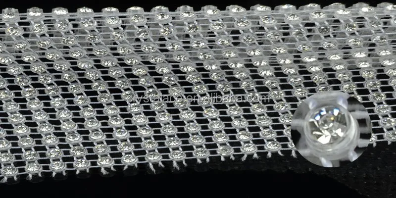 elastic trimming rhinestones mesh