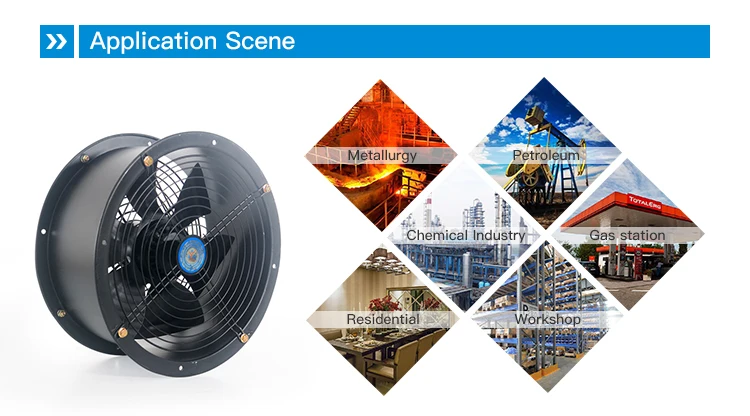 YWF single and double shaft efficient cylindrical axial Fan