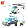 Wange ABS plastic Intellect Toys DIY Police Station Series building blocks For Children Boys