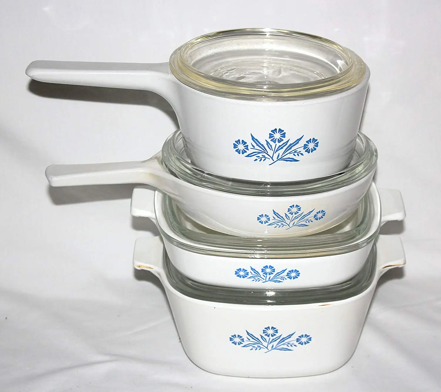 Buy 8 Piece Set - Vintage Corning Ware Cornflower Blue Casserole Set ...