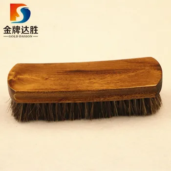 Horse Hair Shoe Shine Brush Wooden For Suede Leather Cleaner Horse Hair Shoe Shine Brush Wooden For