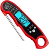 Red wireless digital microwave instant read meat thermometer probe
