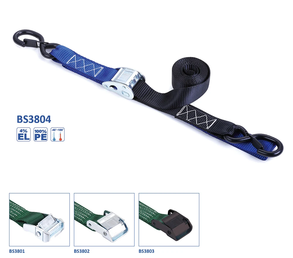 35mm Cam Locking Buckle Belt Retractable Ratchet Strap Cambuckle